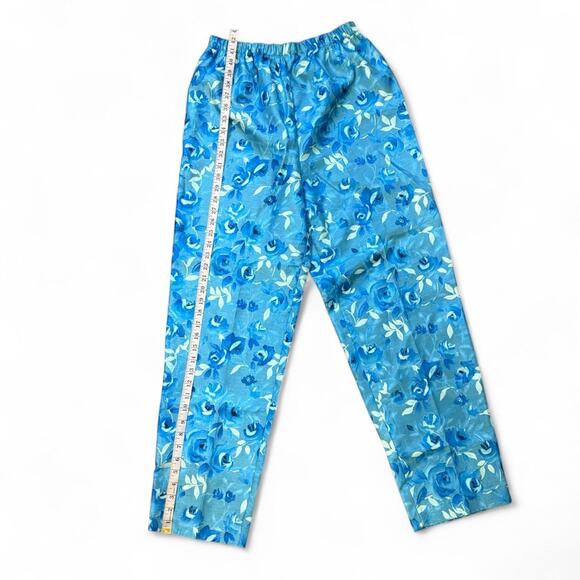 Fall floral cozy vintage blue print 2- piece set PositiveAttitude women size 12 - Picture 7 of 8